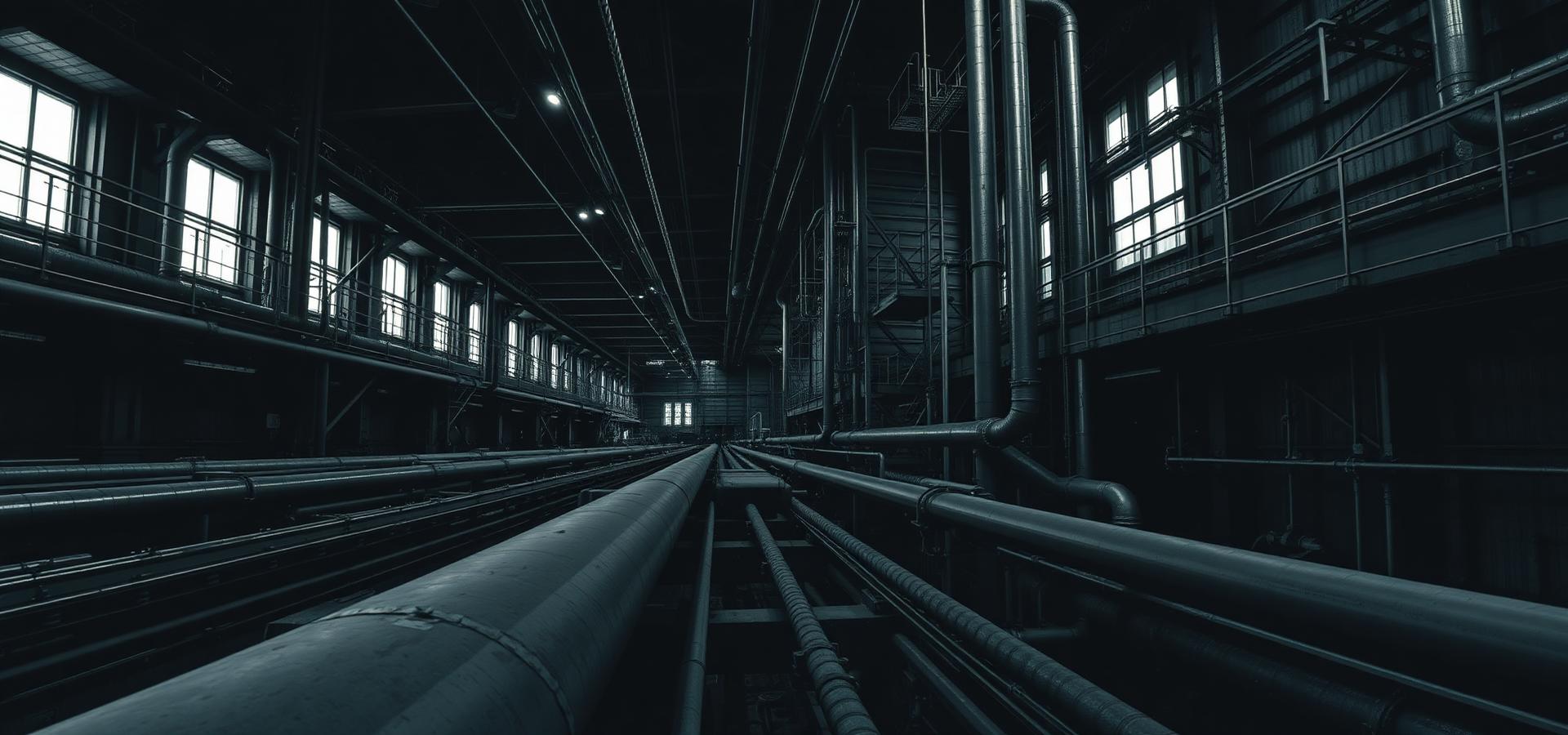 Industriële installatie met leidingwerk